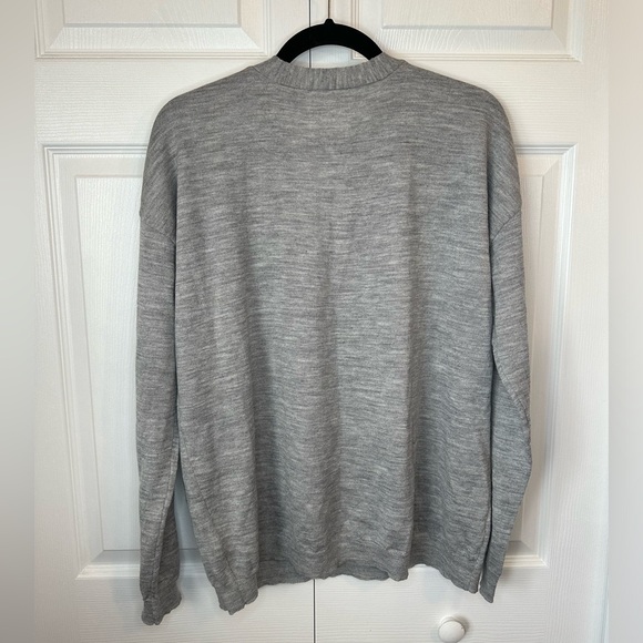 Avec Les Filles 100% Wool Cutout V-Neck Sweater Sz.L - Picture 4 of 5